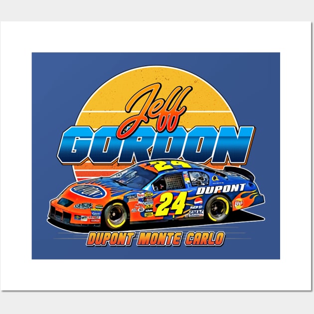 Jeff Gordon Flames 24 Legend Retro Wall Art by Erianna Bee